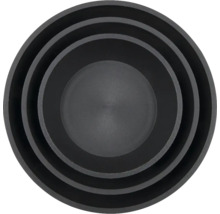 Suport negru pentru ghiveci, rotund