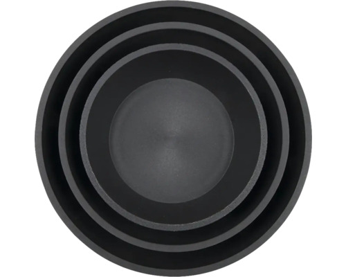 Suport negru pentru ghiveci, rotund