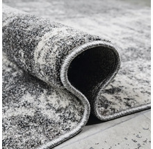 Covor gri cu model abstract, rulat