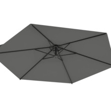 Vedere de jos a unei umbrele de soare deschise.