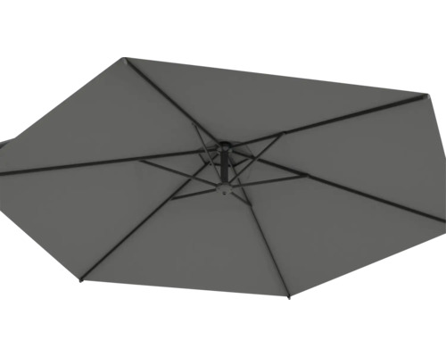 Vedere de jos a unei umbrele de soare deschise.