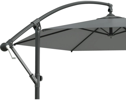 Umbrelă suspendată cu mecanism de manivelă