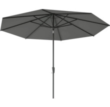 Umbrelă de grădină gri cu stâlp și spițe