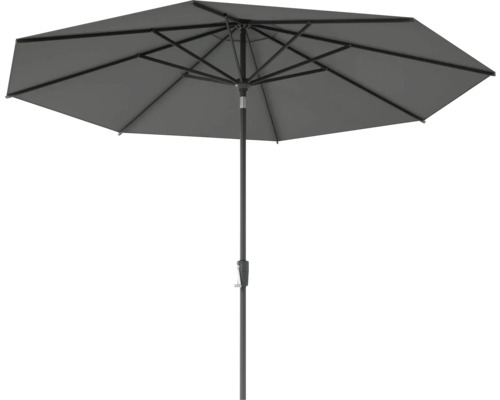 Umbrelă de grădină gri cu stâlp și spițe