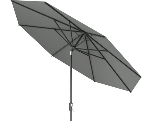 Umbrelă de soare dreptunghiulară gri pentru exterior