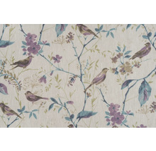 Material textil cu model de păsări și flori