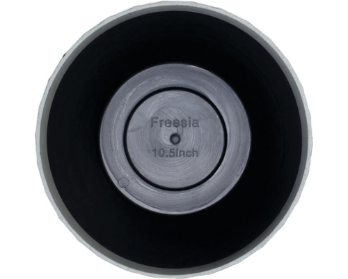 Vedere interioară a unui ghiveci de flori cu un diametru de 10,5 inchi