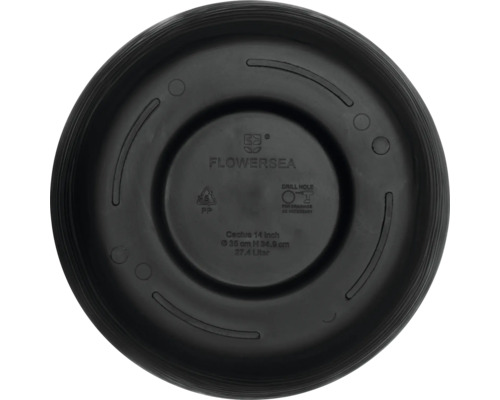 Farfurie suport pentru plante, plastic negru, diametru 35 cm