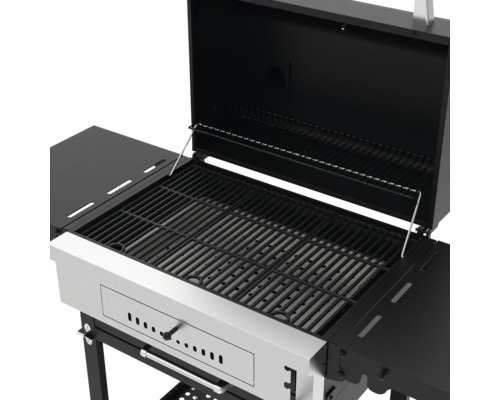 Grătar deschis pe cărbune cu spații de depozitare