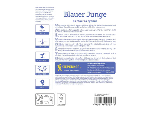 Informații despre albăstrea 'Blauer Junge' cu instrucțiuni de plantare și îngrijire