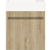 Dulap de bază pentru lavoar cu decor de lemn și lavoar