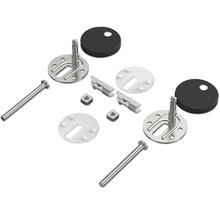 Set de fixare pentru scaune de toaletă cu șuruburi, piulițe, suporturi și șaibe