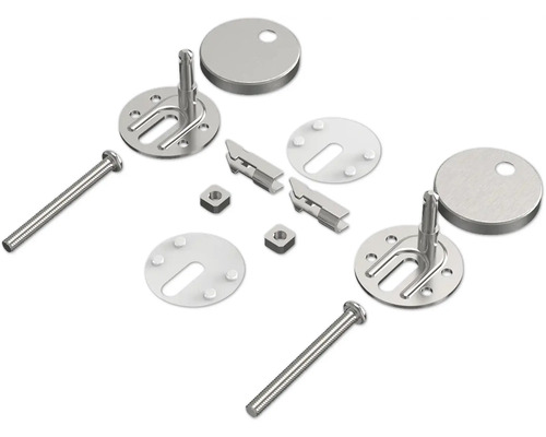Piese separate de fixare a capacului de toaletă din metal