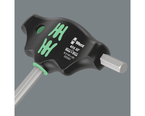 Șurubelniță hexagonală în unghi Wera 454 HF cu funcție de reținere, dimensiune 8.0