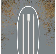 Trei biți de șurubelniță cu profiluri diferite pentru șuruburi.