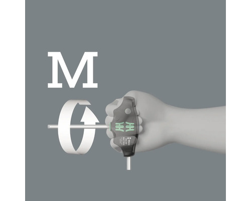 Ilustrație a unei șurubelnițe Wera în uz.