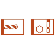 Simbol pentru burghiu și prindere unealtă