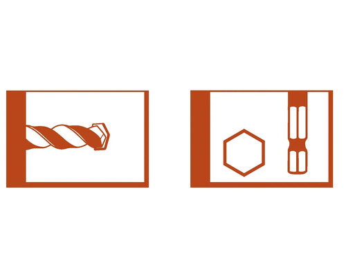 Simbol pentru burghiu și prindere unealtă