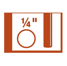 Simbol pentru un burghiu de un sfert de inch