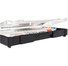 Set de lame de ferăstrău vertical într-o cutie de plastic transparentă