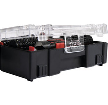 Set de scule cu carcasă neagră și capac transparent