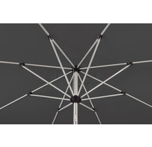 Vizualizare detaliată a coastelor unei umbrele de soare