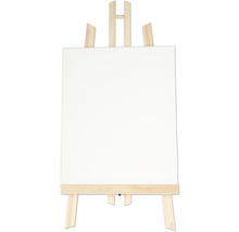 Șevalet din lemn cu pânză albă