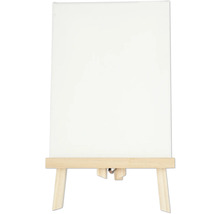 Pânză goală pe un șevalet din lemn