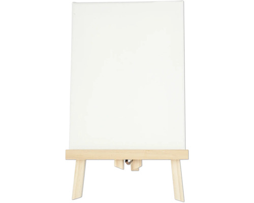 Pânză goală pe un șevalet din lemn