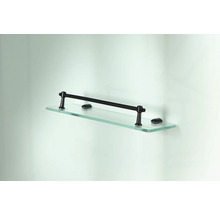 Raft de sticlă cu suport metalic pentru montare pe perete