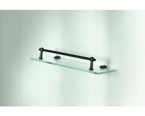 Raft din sticlă cu suport pentru montare pe perete