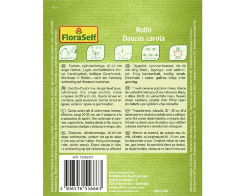 Semințe de morcov Rotin Daucus carota