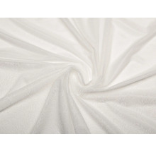 Material decorativ alb cu model floral, drapat