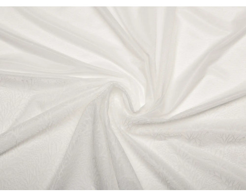 Material decorativ alb cu model floral, drapat