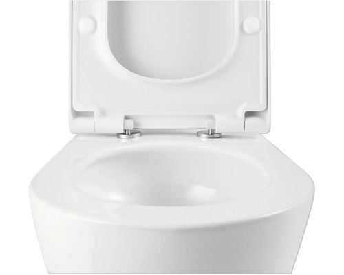 Toaletă ceramică cu capac deschis