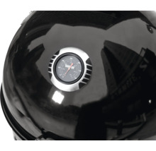 Prim-plan cu grătar sferic cu afișaj de temperatură