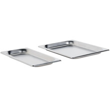 Două recipiente din oțel inoxidabil pentru catering