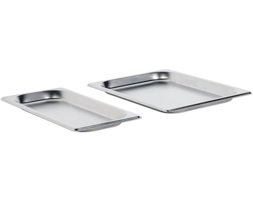 Două recipiente din oțel inoxidabil pentru catering