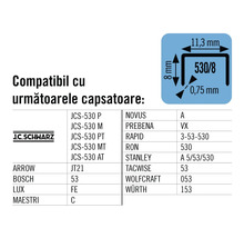 Informații despre capse și capsatoare compatibile