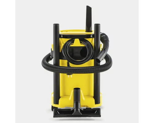 Aspirator universal galben cu furtun negru și accesorii