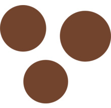 Trei cercuri maro