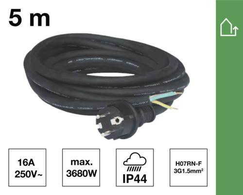 Cablu de cauciuc de 5 metri cu stecher