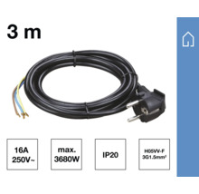 Cablu de conectare de trei metri cu ștecher cu contact de protecție