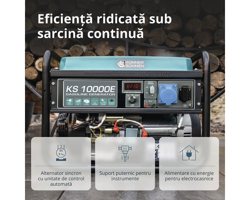 Generator pe benzină KS 10000E pentru performanțe ridicate în sarcină continuă