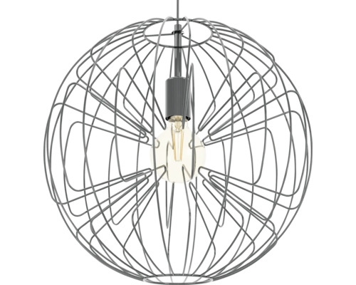 Lampa suspendată cu abajur din sârmă metalică și sursă de lumină