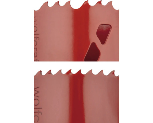 Vizualizare detaliată a unui ferăstrău circular cu dinți și decupaje.