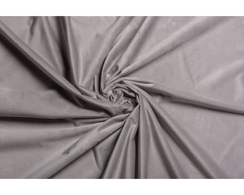 Material textil gri pentru mobilă din catifea în detaliu