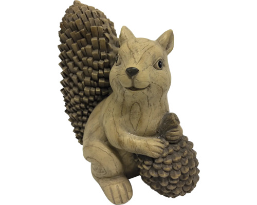 Figurină decorativă de veveriță cu con de brad pentru grădină
