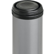 Coș de gunoi metalic cu capac negru