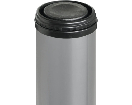 Coș de gunoi metalic cu capac negru